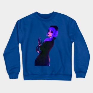 Purple haired girl Crewneck Sweatshirt